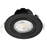 HLW LED LED Recessed Spotlight - Brinton - 7W 630lm 38D - Dimmable - 830 Warm White 3000K - Round - Black