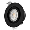 HLW LED LED Recessed Spotlight - Brinton - 7W 630lm 38D - Dimmable - 865 Bright/Cool White 6500K - Round - Black