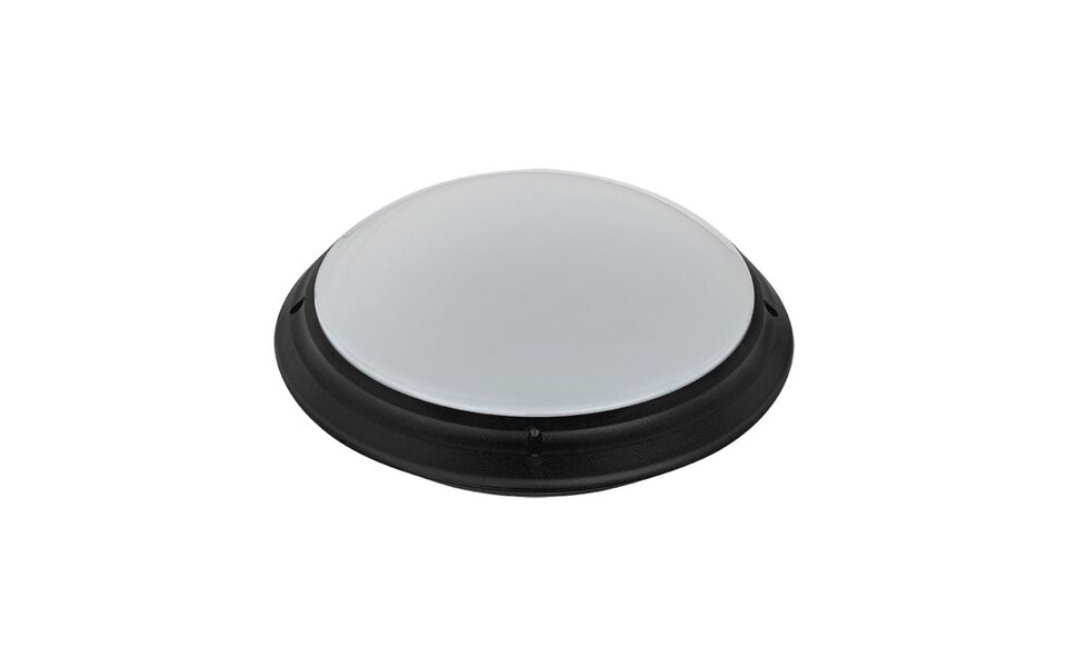 HLW LED LED Plafondlamp - Badkamerlamp - Aquin - Waterdicht IP65 - E27 Fitting - Opbouw - Rond - Zwart