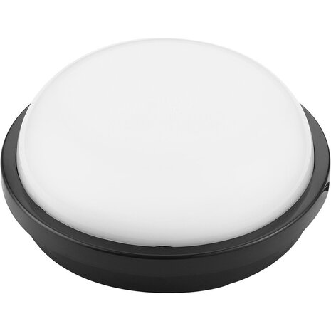 LED Plafondlamp - Badkamerlamp - Artony - 15W - Helder/Koud Wit 6400K - Waterdicht IP65 - Opbouw - Rond - Zwart LED Plafondlamp - Badkamerlamp - Artony - 15W - Helder/Koud Wit 6400K - Waterdicht IP65 - Opbouw - Rond - Zwart