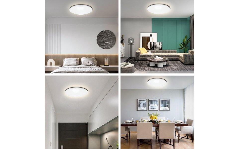 Velvalux LED Plafondlamp met Sensor - Velvalux - 18W 2000lm - Natuurlijk Wit 4000K - Spatwaterdicht IP44 - Opbouw - Rond - Wit