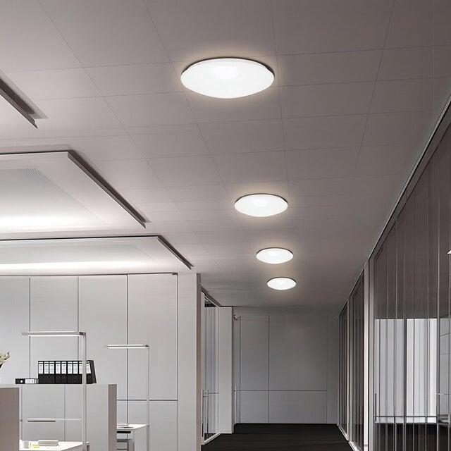 Velvalux LED Ceiling Light with Sensor - Velvalux - 12W 1300lm - Warm White 3000K - Splashproof IP44 - Surface Mounted - Round - White Velvalux LED Ceiling Light with Sensor - Velvalux - 12W 1300lm - Warm White 3000K - Splashproof IP44 - Surface Mounted - Round - White