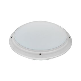 LED Opbouw Plafondlamp Aquin IP65 E27 Mat Zilver Badkamer