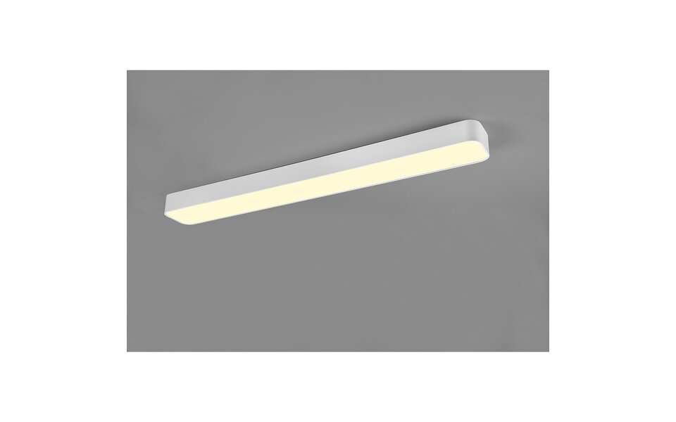 HLW LED LED Ceiling Lamp - Ceiling Lighting - Trion Astinto - 37W - Adjustable Color - Dimmable - Rectangular - Matte White - Aluminum