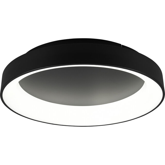 ronde mat zwarte LED plafondlamp 48W dimbaar 600mm met 5600 lumen en instelbare kleurtemperatuur