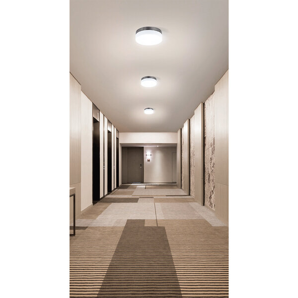 HLW LED LED Plafondlamp - Opbouw Rond - E27 - Mat Chroom Aluminium - Ø180mm HLW LED LED Plafondlamp - Opbouw Rond - E27 - Mat Chroom Aluminium - Ø180mm