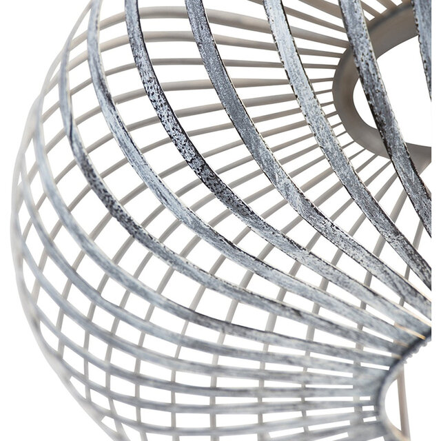 ronde matgrijze LED plafondlamp 40 cm met E27 fitting geschikt voor maximaal 60W verlichting