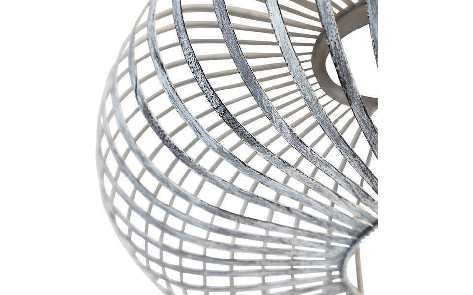 HLW LED LED Ceiling Light - Ceiling Lighting - Trion Johy - E27 Fitting - Round - Industrial - Matte Gray - Aluminum - 40cm