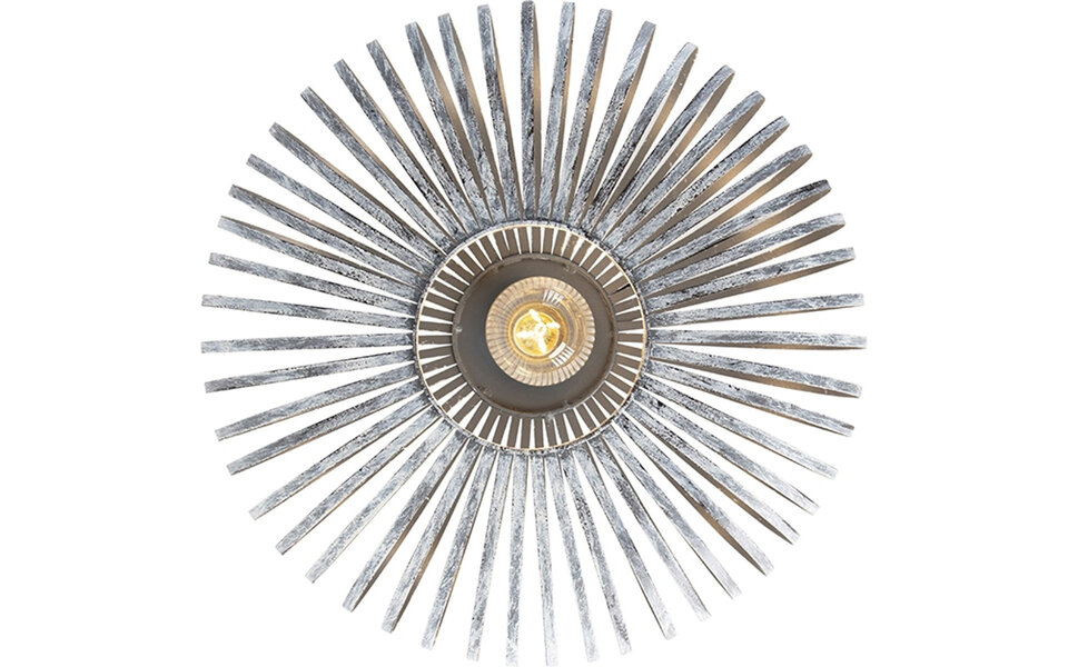 HLW LED LED Ceiling Light - Ceiling Lighting - Trion Johy - E27 Fitting - Round - Industrial - Matte Gray - Aluminum - 40cm