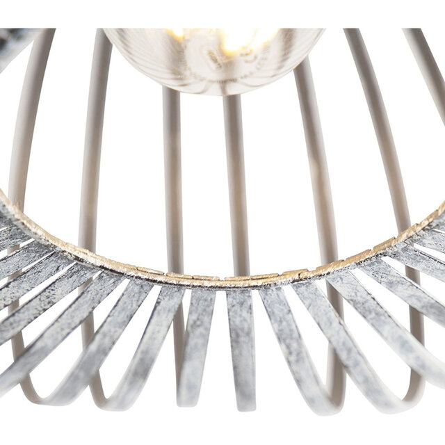 HLW LED LED Ceiling Light - Ceiling Lighting - Trion Johy - E27 Fitting - Round - Industrial - Matte Gray - Aluminum - 40cm