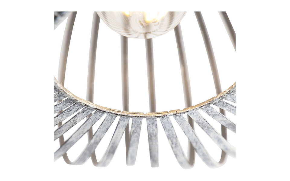 HLW LED LED Ceiling Light - Ceiling Lighting - Trion Johy - E27 Fitting - Round - Industrial - Matte Gray - Aluminum - 40cm