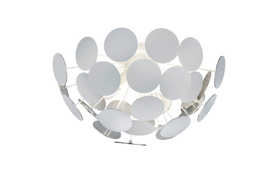 HLW LED LED Plafondlamp - Plafondverlichting - Trion Discon - E14 Fitting - 3-lichts - Rond - Mat Wit Aluminium