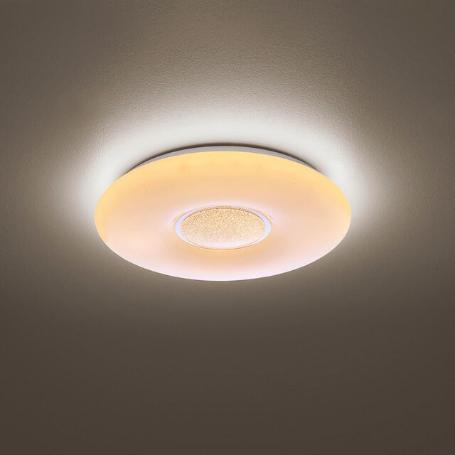 HLW LED LED Ceiling Light - Trion Ako - 21W - Adjustable Color - Dimmable - Remote Control - Round - Matte White