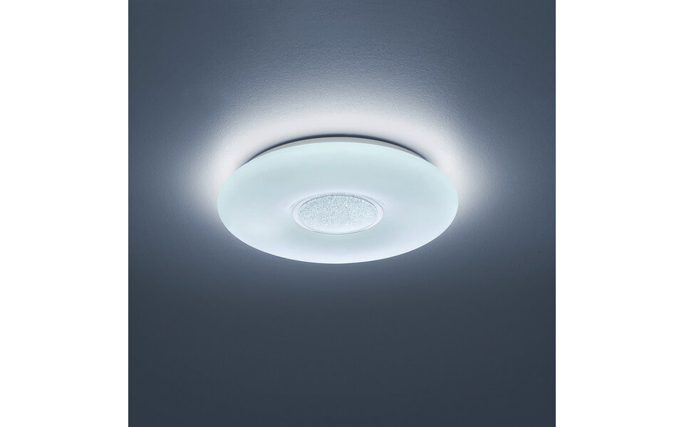 HLW LED LED Plafondlamp - Trion Ako - 21W - Aanpasbare Kleur - Dimbaar - Afstandsbediening - Rond - Mat Wit