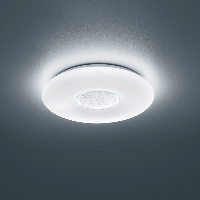 HLW LED LED Ceiling Light - Trion Ako - 21W - Adjustable Color - Dimmable - Remote Control - Round - Matte White
