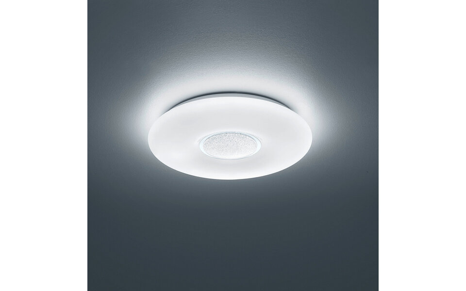 HLW LED LED Ceiling Light - Trion Ako - 21W - Adjustable Color - Dimmable - Remote Control - Round - Matte White