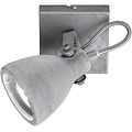 LED Ceiling Spotlight - Trion Conry - GU10 Fitting - 1-light - Square - Matte Gray Concrete Look - Aluminum