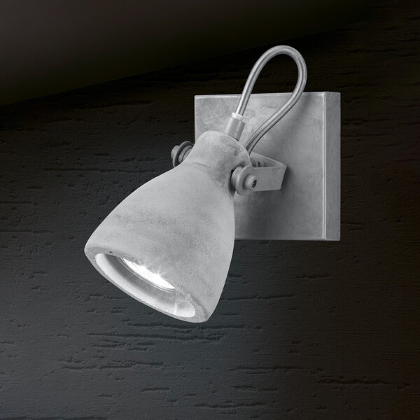 HLW LED LED Plafondspot - Trion Conry - GU10 Fitting - 1-lichts - Vierkant - Mat Grijs Beton Look - Aluminium HLW LED LED Plafondspot - Trion Conry - GU10 Fitting - 1-lichts - Vierkant - Mat Grijs Beton Look - Aluminium