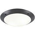 LED Ceiling Light - Bathroom Light - Trion Camiro - Surface Mounted Round - Waterproof IP54 - E27 Fitting - 2-light - Matte Anthracite - Plastic