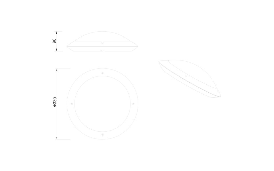 HLW LED LED Ceiling Light - Bathroom Light - Trion Camiro - Surface Mounted Round - Waterproof IP54 - E27 Fitting - 2-light - Matte Anthracite - Plastic