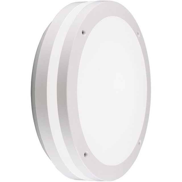 Ronde witte LED plafondlamp 12W met bewegingssensor en warm wit licht 3000K IP54 Ronde witte LED plafondlamp 12W met bewegingssensor en warm wit licht 3000K IP54