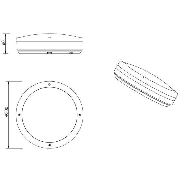HLW LED LED Plafondlamp - Trion Keraly - Opbouw Rond - Bewegingssensor - Waterdicht - 12W - Mat Wit - Kunststof HLW LED LED Plafondlamp - Trion Keraly - Opbouw Rond - Bewegingssensor - Waterdicht - 12W - Mat Wit - Kunststof