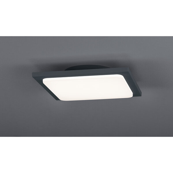 HLW LED LED Plafondlamp - Badkamerlamp - Trion Tovery - Opbouw Vierkant 18W - Waterdicht IP54 - Warm Wit 3000K - Mat Antraciet - Aluminium HLW LED LED Plafondlamp - Badkamerlamp - Trion Tovery - Opbouw Vierkant 18W - Waterdicht IP54 - Warm Wit 3000K - Mat Antraciet - Aluminium
