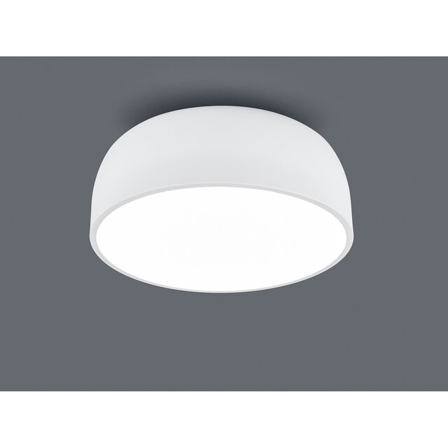ronde mat witte LED plafondlamp met 4 E27 fittingen en wit licht, diameter 52 cm