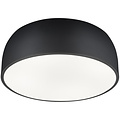 LED Plafondlamp - Plafondverlichting - Trion Barnon - E27 Fitting - 4-lichts - Rond - Mat Zwart - Aluminium