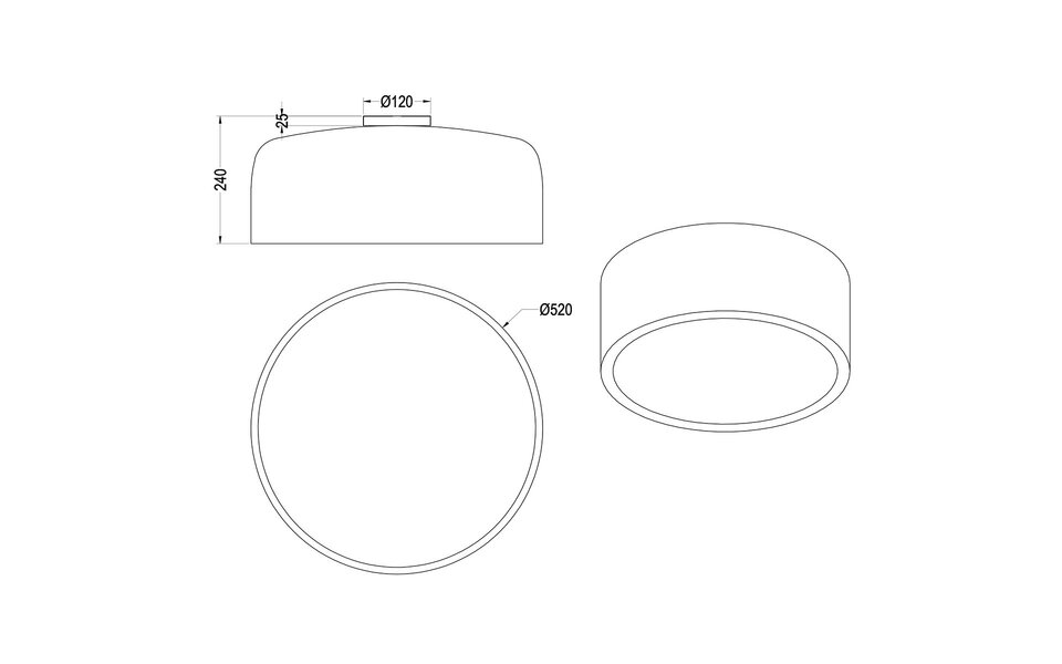 HLW LED LED Ceiling Light - Ceiling Lighting - Trion Barnon - E27 Fitting - 4 Lights - Round - Matte Black - Aluminum
