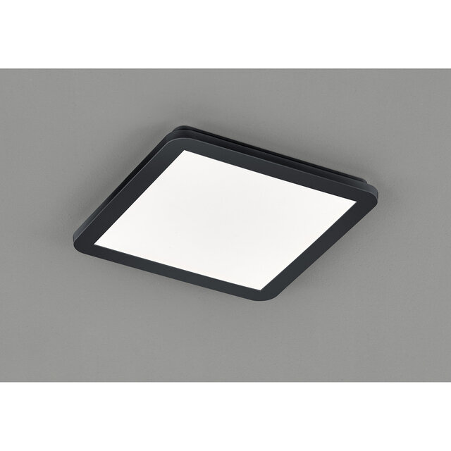 Mat zwarte vierkante dimbare LED plafondlamp 16W 1900 lumen 3000K geschikt voor badkamer IP44 Mat zwarte vierkante dimbare LED plafondlamp 16W 1900 lumen 3000K geschikt voor badkamer IP44