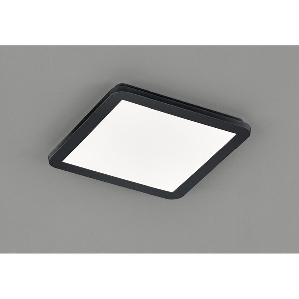 HLW LED LED Plafondlamp - Badkamerlamp - Trion Camy - Opbouw Vierkant 16W - Spatwaterdicht IP44 - Dimbaar - Warm Wit 3000K - Mat Zwart HLW LED LED Plafondlamp - Badkamerlamp - Trion Camy - Opbouw Vierkant 16W - Spatwaterdicht IP44 - Dimbaar - Warm Wit 3000K - Mat Zwart