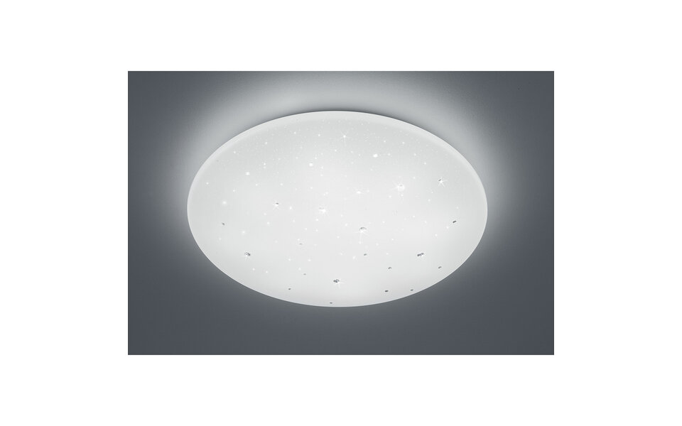 HLW LED LED Ceiling Light - Trion Acinoa - 40W - Adjustable Color - Dimmable - Remote Control - Round - Matte White