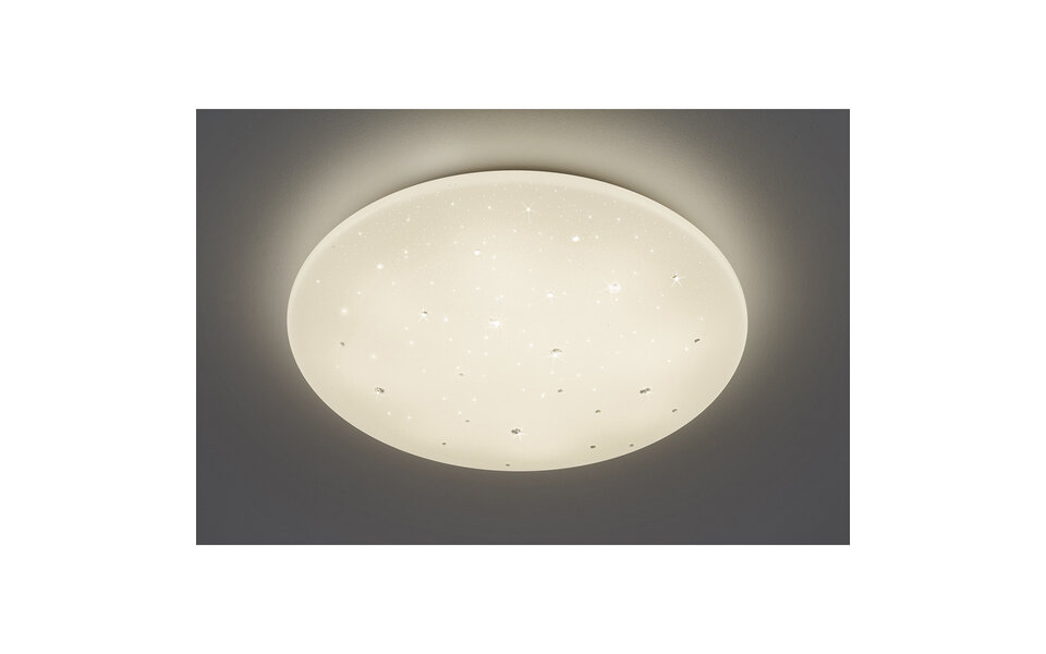 HLW LED LED Plafondlamp - Trion Acinoa - 40W - Aanpasbare Kleur - Dimbaar - Afstandsbediening - Rond - Mat Wit