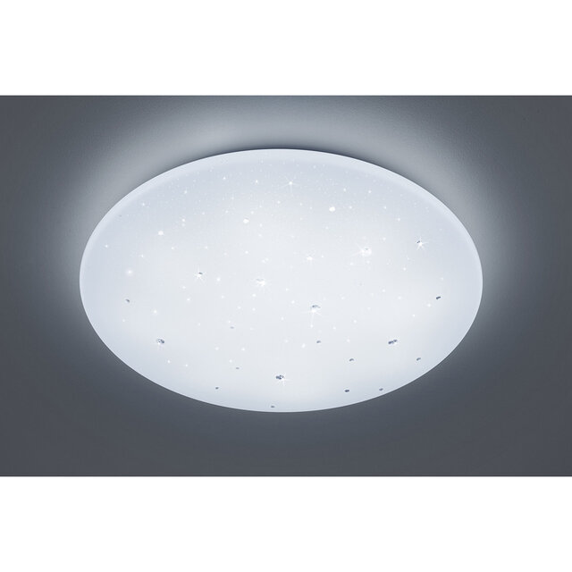 HLW LED LED Plafondlamp - Trion Acinoa - 40W - Aanpasbare Kleur - Dimbaar - Afstandsbediening - Rond - Mat Wit