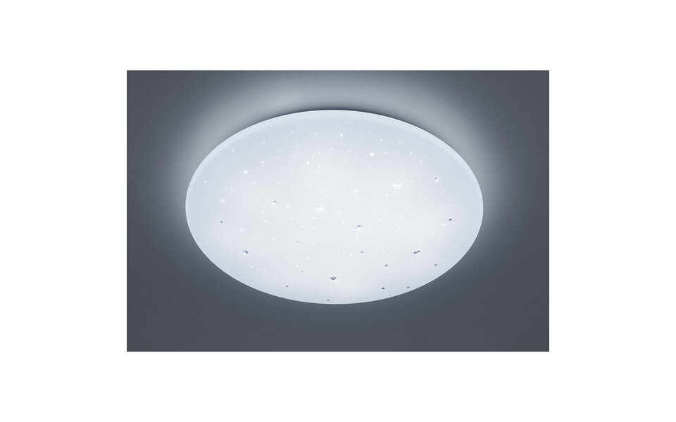 HLW LED LED Ceiling Light - Trion Acinoa - 40W - Adjustable Color - Dimmable - Remote Control - Round - Matte White