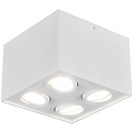 LED Ceiling Spotlight - Trion Bisqy - GU10 Fitting - 4 Lights - Square - Matte White - Aluminum
