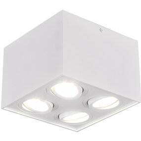LED Plafondspot Trion Bisqy 4-lichts GU10 Mat Wit Draaibaar LED Plafondspot Trion Bisqy 4-lichts GU10 Mat Wit Draaibaar