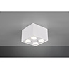 HLW LED LED Ceiling Spotlight - Trion Bisqy - GU10 Fitting - 4 Lights - Square - Matte White - Aluminum