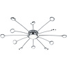 HLW LED LED Ceiling Lamp - Trion Bodrina - 24W + 6W - 13 lights - Adjustable Color - Dimmable - Remote Control - Round - Matte Chrome - Aluminum