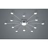 HLW LED LED Ceiling Lamp - Trion Bodrina - 24W + 6W - 13 lights - Adjustable Color - Dimmable - Remote Control - Round - Matte Chrome - Aluminum