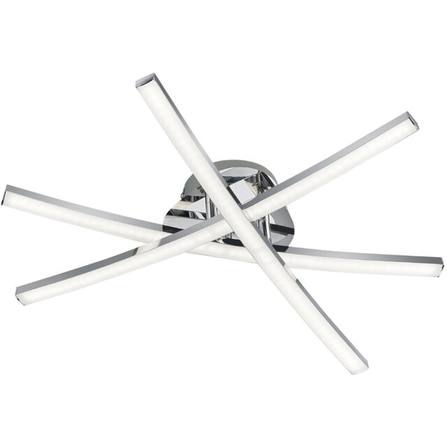 Trion Cipolo LED Plafondlamp 15W 1500lm 3000K Chroom Verlichting per ruimte