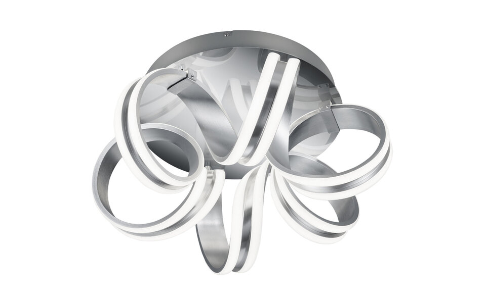 HLW LED LED Ceiling Light - Ceiling Lighting - Trion Katra - 38W - Warm White 3000K - Dimmable - Round - Matte Gray - Aluminum