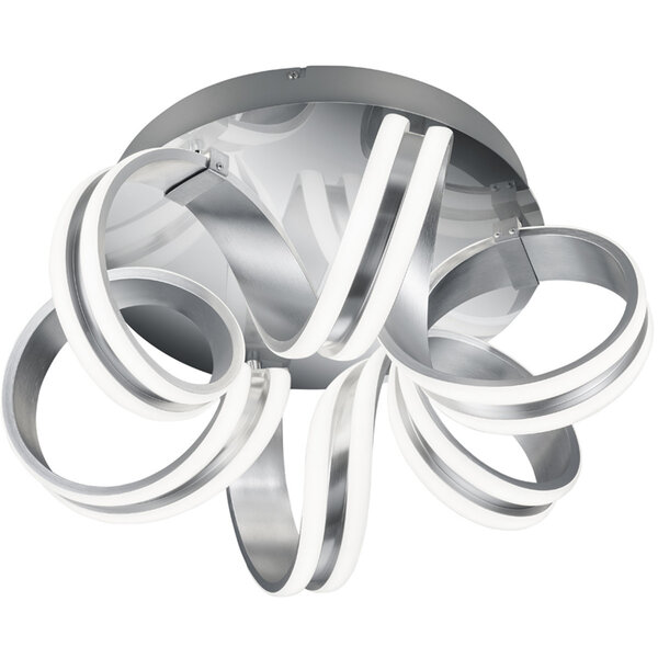 HLW LED LED Plafondlamp - Plafondverlichting - Trion Katra - 38W - Warm Wit 3000K - Dimbaar - Rond - Mat Grijs - Aluminium HLW LED LED Plafondlamp - Plafondverlichting - Trion Katra - 38W - Warm Wit 3000K - Dimbaar - Rond - Mat Grijs - Aluminium