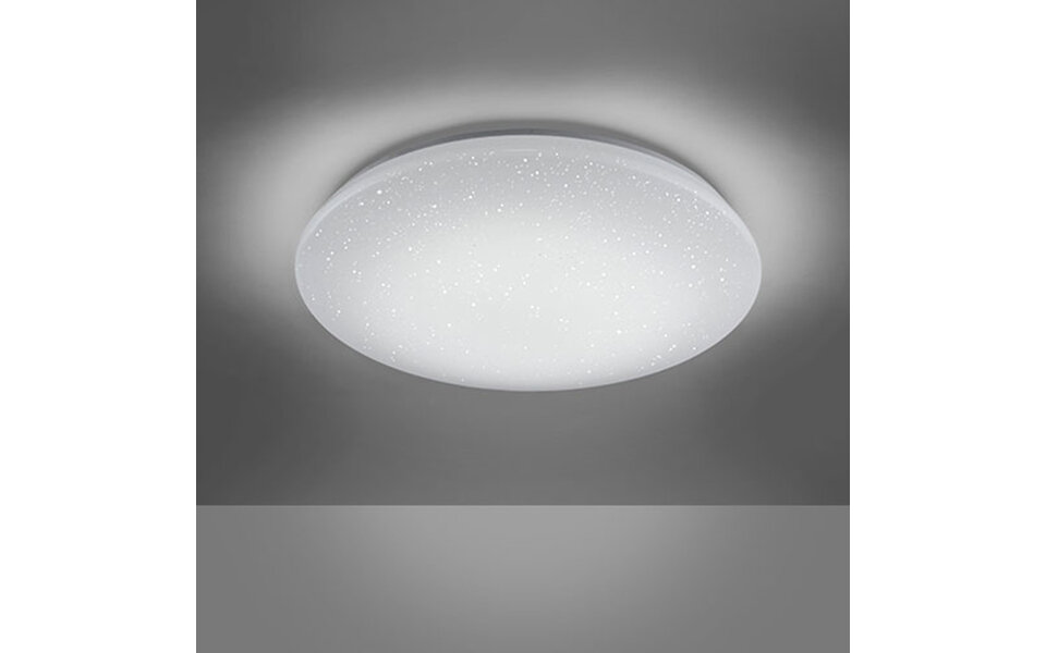 HLW LED LED Plafondlamp WiZ - Smart LED - Trion Chirlo - 27W - Aanpasbare Kleur - Dimbaar - Afstandsbediening - Sterlicht - Rond - Mat Wit - Kunststof