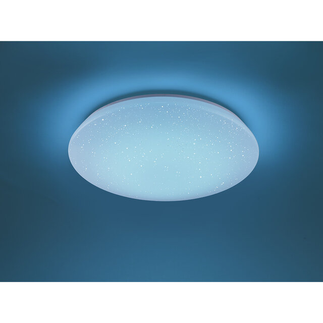 HLW LED LED Plafondlamp WiZ - Smart LED - Trion Chirlo - 27W - Aanpasbare Kleur - Dimbaar - Afstandsbediening - Sterlicht - Rond - Mat Wit - Kunststof