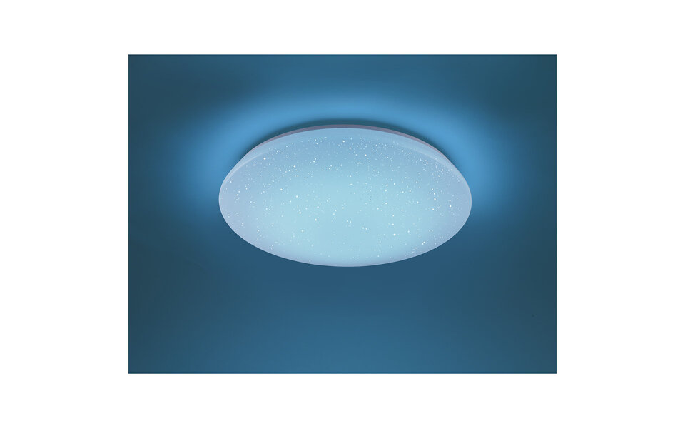 HLW LED LED Ceiling Lamp WiZ - Smart LED - Trion Chirlo - 27W - Adjustable Color - Dimmable - Remote Control - Star Light - Round - Matte White - Plastic