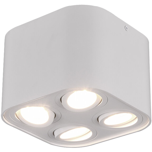 Trion Cosmin LED plafondlamp 4x GU10 verstelbaar mat wit Verlichting per ruimte