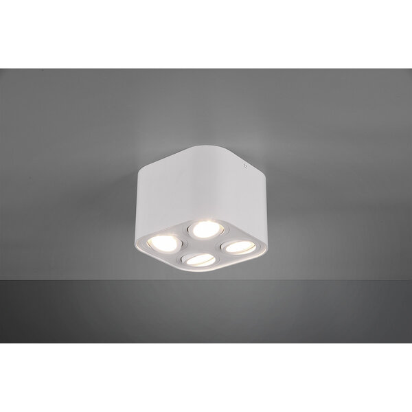 HLW LED LED Plafondlamp - Plafondverlichting - Trion Cosmin - GU10 Fitting - 4-lichts - Vierkant - Mat Wit - Aluminium HLW LED LED Plafondlamp - Plafondverlichting - Trion Cosmin - GU10 Fitting - 4-lichts - Vierkant - Mat Wit - Aluminium