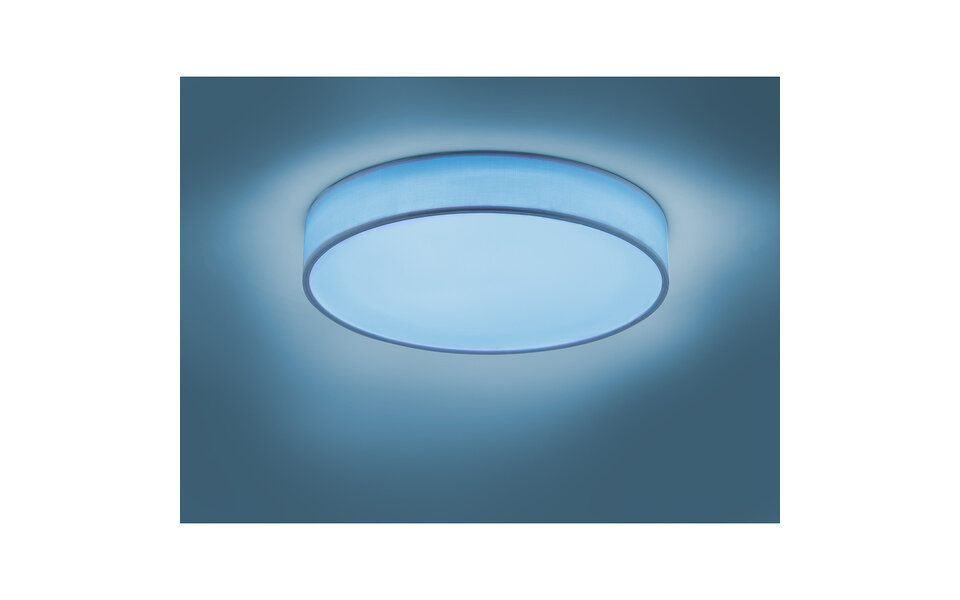 HLW LED LED Plafondlamp WiZ - Smart LED - Trion Ditro - 36W - Aanpasbare Kleur - RGBW - Dimbaar - Afstandsbediening - Rond - Mat Wit - Aluminium